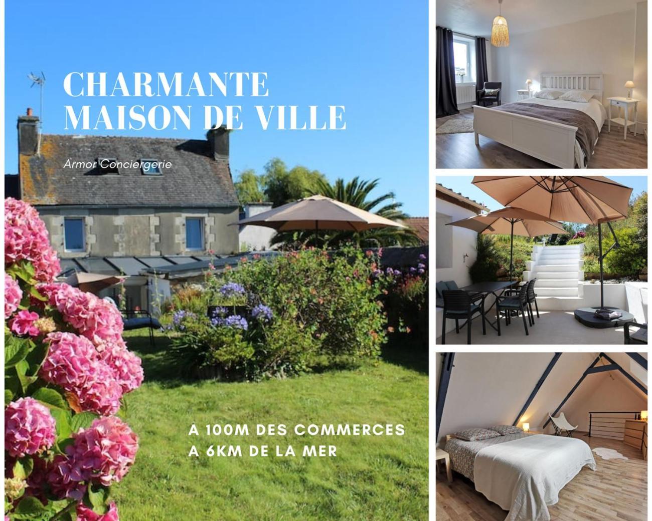 Charmante Maison De Ville A 6 Km De La Mer Lanmeur Екстериор снимка
